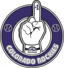 Number One Hand Colorado Rockies logo custom vinyl decal