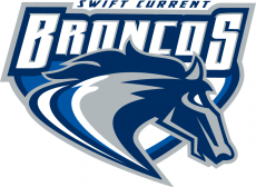 Swift Current Broncos 2003 04-2013 14 Primary Logo custom vinyl decal