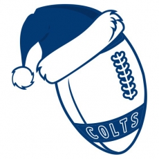 Indianapolis Colts Football Christmas hat logo heat sticker