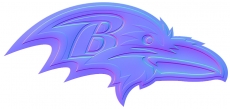 Baltimore Rravens Colorful Embossed Logo custom vinyl decal