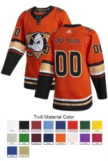Anaheim Ducks Custom Letter and Number Kits for Alternate Jersey 01 Material Twill