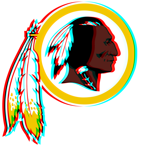 Phantom Washington Redskins logo heat sticker