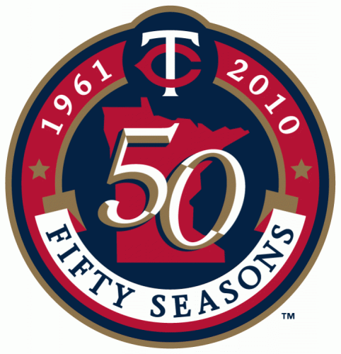 Minnesota Twins 2010 Anniversary Logo heat sticker