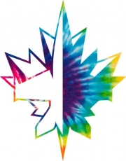 Winnipeg Jets rainbow spiral tie-dye logo heat sticker