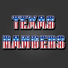 Texas Rangers American Captain Logo heat sticker