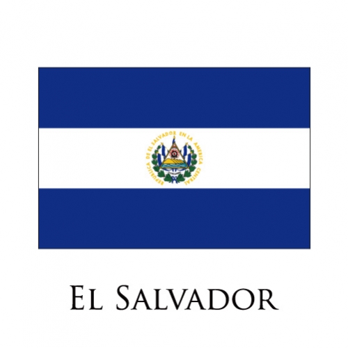 El Salvador flag logo custom vinyl decal
