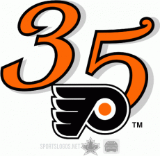 Philadelphia Flyers 2001 02 Anniversary Logo heat sticker