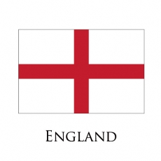 England flag logo heat sticker