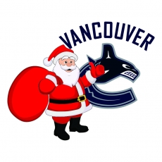 Vancouver Canucks Santa Claus Logo heat sticker