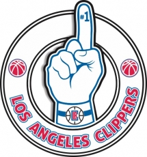 Number One Hand Los Angeles Clippers logo heat sticker