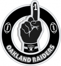 Number One Hand Oakland Raiders logo custom vinyl decal