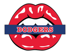 Los Angeles Dodgers Lips Logo custom vinyl decal