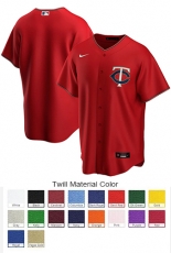 Minnesota Twins Custom Letter and Number Kits for Alternate Jersey 03 Material Twill