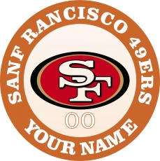 San Francisco 49ers Customized Logo heat sticker
