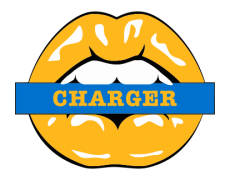 Los Angeles Chargers Lips Logo heat sticker