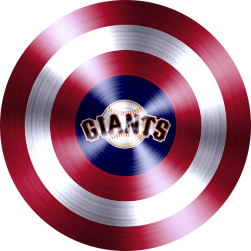 Captain American Shield With San Francisco Giants Logo heat sticker