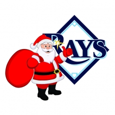 Tampa Bay Rays Santa Claus Logo heat sticker