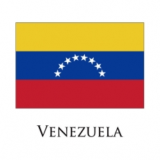Venezuela flag logo heat sticker