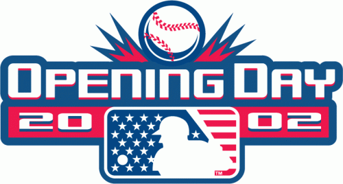MLB Opening Day 2002 Logo heat sticker