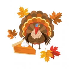 Thanksgiving Day Logo 07 heat sticker