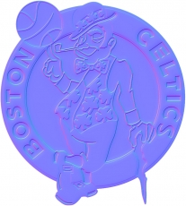 Boston Celtics Colorful Embossed Logo custom vinyl decal
