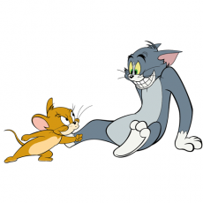 Tom and Jerry Logo 04 heat sticker