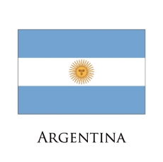Argentina flag logo heat sticker