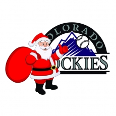 Colorado Rockies Santa Claus Logo heat sticker