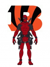 Cincinnati Bengals Deadpool Logo heat sticker