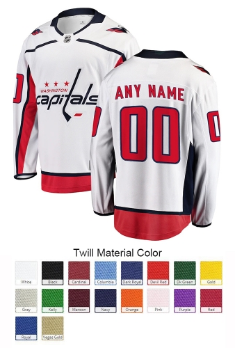 Washington Capitals Custom Letter and Number Kits for Alternate Jersey Material Twill