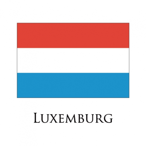 Luxemburg flag logo heat sticker