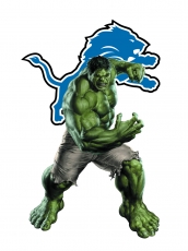 Detroit Lions Hulk Logo heat sticker