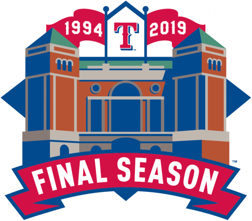 Texas Rangers 2019 Stadium Logo heat sticker