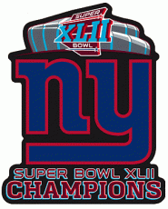 New York Giants 2008 Champion Logo heat sticker
