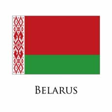 Belarus flag logo heat sticker