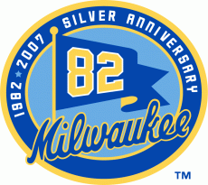 Milwaukee Brewers 2007 Anniversary Logo heat sticker