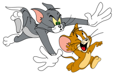 Tom and Jerry Logo 19 heat sticker