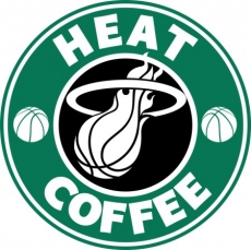 Miami Heat Starbucks Coffee Logo heat sticker