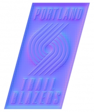 Portland Trail Blazers Colorful Embossed Logo custom vinyl decal