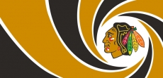 007 Chicago Blackhawks logo heat sticker