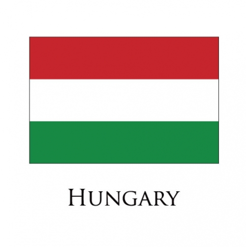 Hungary flag logo heat sticker