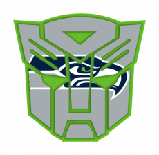 Autobots Seattle Seahawks logo heat sticker