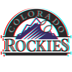 Phantom Colorado Rockies logo heat sticker