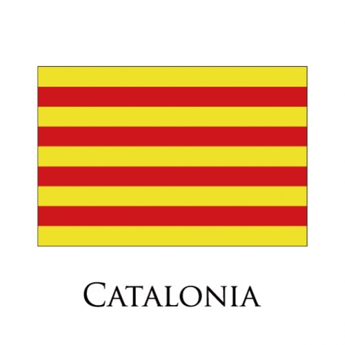 Catalonia flag logo heat sticker