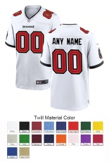 Tampa Bay Buccaneers Custom Letter and Number Kits For White Jersey 01 Material Twill