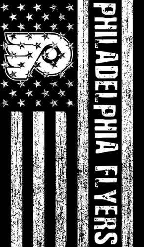 Philadelphia Flyers Black And White American Flag logo custom vinyl decal