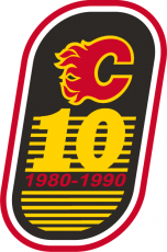 Calgary Flames 1989 90 Anniversary Logo heat sticker