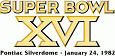 Super Bowl XVI Logo heat sticker