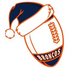 Denver Broncos Football Christmas hat logo custom vinyl decal