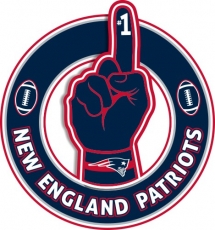 Number One Hand New England Patriots logo heat sticker